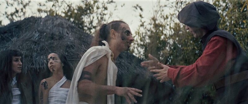 Christoph Kolumbus spricht mit amerikanischen Ureinwohnern – Bild: THE HISTORY CHANNEL /​ abacus