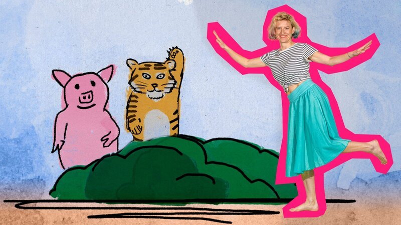 Kiri Rakete ist mal ein großer Elefant, mal eine kleine Maus und mal eine miauende Katze. Aber in jedem Fall steht für sie wie in ihrem Song fest: Ich kann sein „Wie ich will“! – Bild: ZDF/​Tim Bornemann
