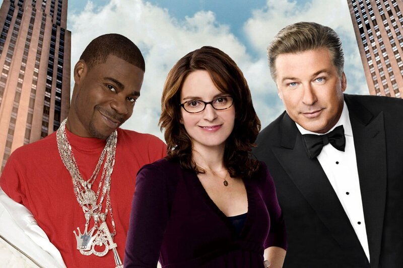 CC742T 30 ROCK US Broadway Video series with from left: Tracy Jordan, Tina Fey and Alec Baldwin – Bild: SRF/CNN/Pictorial Press Ltd / Alamy Stock Photo CC742T 30 ROCK US Broadway Video series with from left: Tracy Jordan, Tina Fey and Alec Baldwin – Bild: SRF/CNN/Pictorial Press Ltd / Alamy Stock Photo
