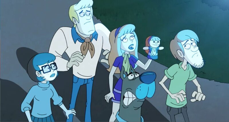 L-R: Velma Dinkley, Fred Jones, Daphne Blake, Shaggy Rogers und Scooby-Doo. – Bild: Curtesy of Warner Brothers