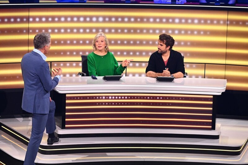 (v.l.n.r.) Jörg Pilawa; Jutta Speidel; Oliver Wnuk – Bild: Seven.One /​ Willi Weber