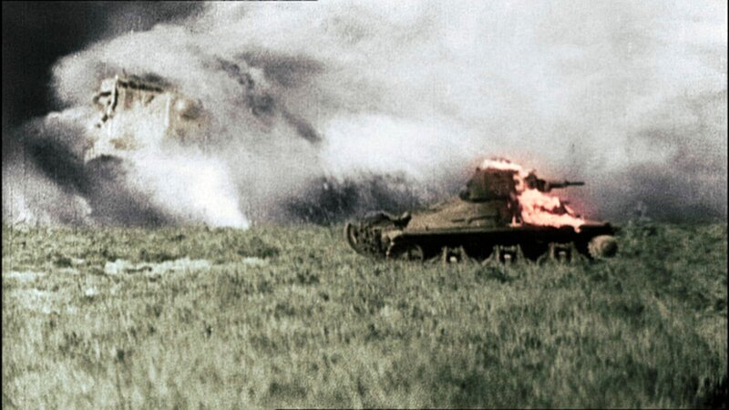 Ardennes, May 1940 – French tanks hit by a German Stuka dive-bomber. – Bild: CC & C