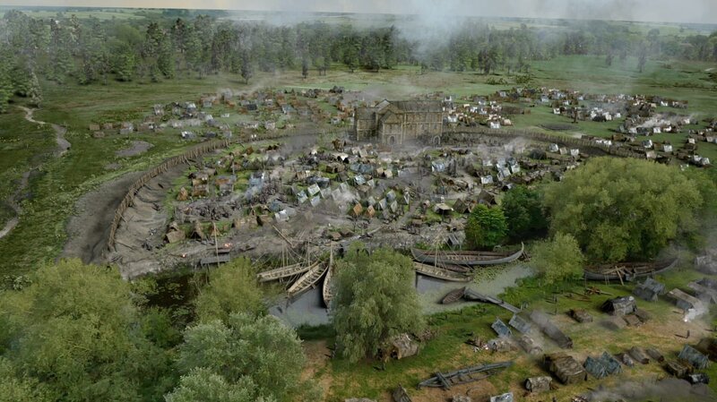 Picture Shows: CGI of Viking Winter Camp at Repton, Derbyshire – Bild: ZDF und BBC