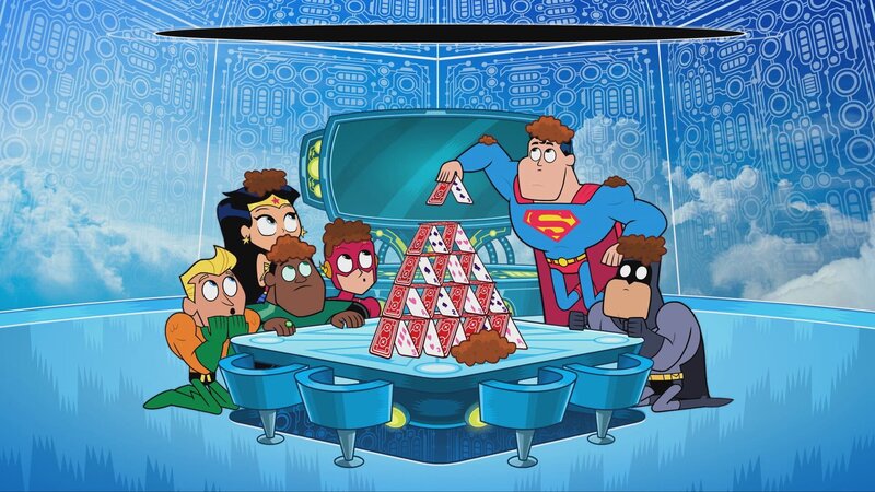 v.li.: Aquaman, Wonder Woman, Green Lantern, The Flash, Superman, Batman – Bild: Warner Bros. Entertainment Inc.