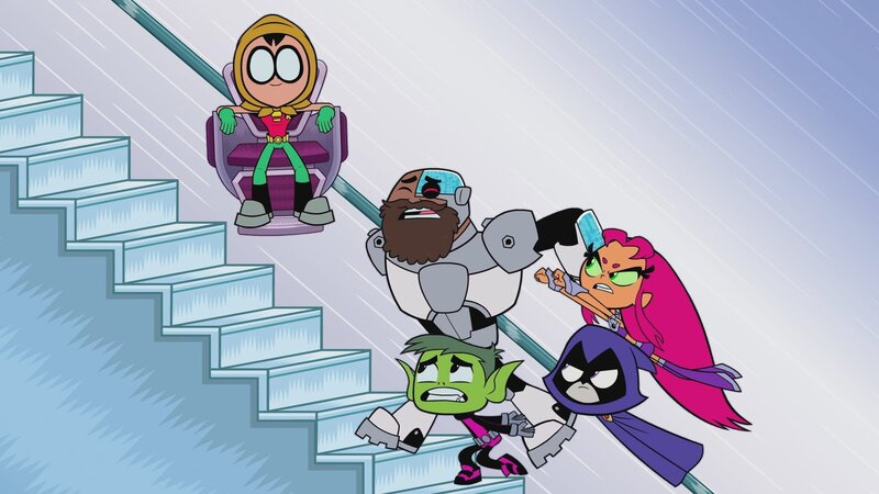 v.li.: Robin, Cyborg, Beast Boy, Raven, Starfire – Bild: Warner Bros. Entertainment Inc.