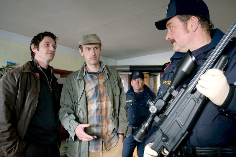 (v.li.): Andreas Kiendl (Klaus Lechner), Johannes Herrschmann (Josef Ablasser), Ferry Öllinger (Kroisleitner). – Bild: ORF/​BEO-Film/​Stella von Saldern