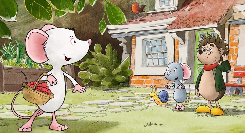 Tilda mit ihren Freunden (Robin, Schnecki, Molly und Rupert) – Bild: MDR/​WunderWerk