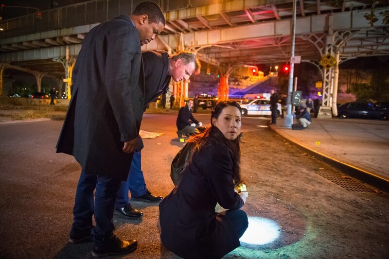 Nachdem ein Copkiller die Stadt unsicher macht, macht sich das Team um Watson, Gregson und Bell auf die Suche nach dem Killer. – Bild: CBS Television /​ Jeff Neumann