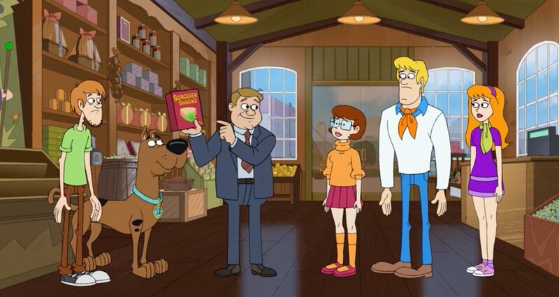 v.li.: Shaggy Rogers, Scooby-Doo, Sammy Samson, Velma Dinkley, Fred Jones, Daphne Blake – Bild: Cartoonito