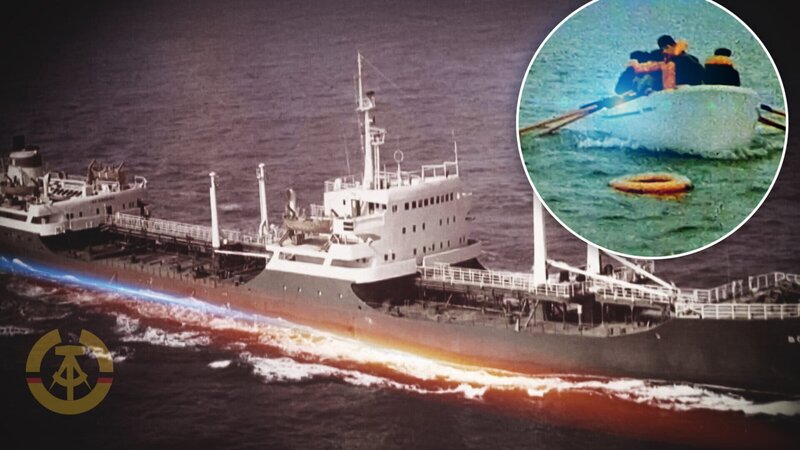 geht der DDR-Öltanker „Böhlen“ vor Frankreich unter und mit ihm 26 Besatzungsmitglieder. Der Kapitän hatte sich viel zu lange geweigert, Hilfe anzufordern. – Bild: ZDF