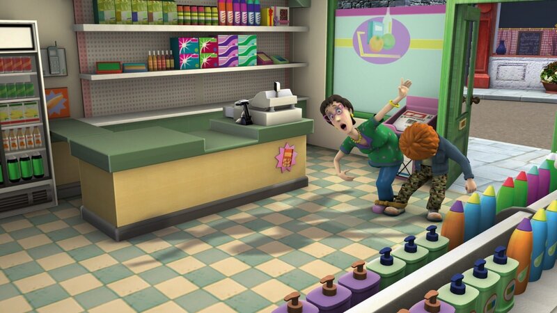 Norman und Dilys trainieren für den Dreibeinlauf. – Bild: KI.KA/​HIT Entertainment