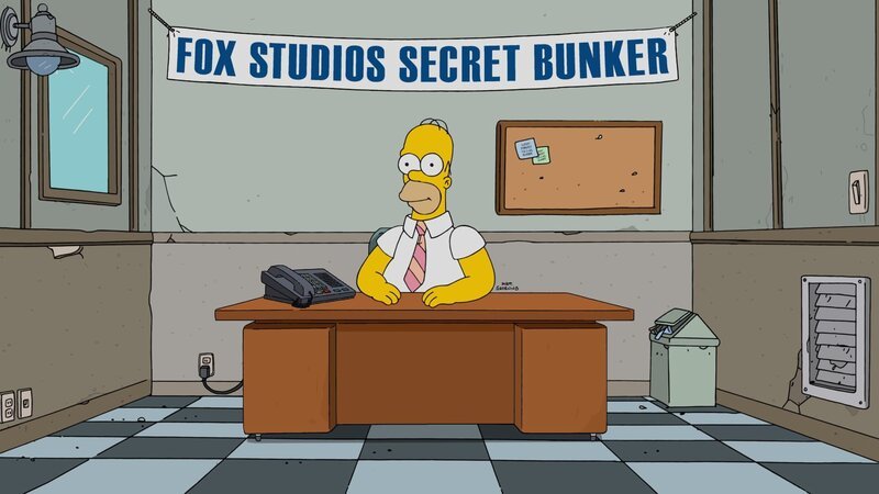 Homer hat es geschafft. Er darf live die Ereignisse des Tages kommentieren … – Bild: Fox