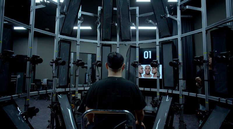 Ein Mitarbeiter der Vive Studios wird von Kameras gescannt und als digitaler Avatar erstellt. – Bild: WDR/Konrad Waldmann/beetz brothers film production Ein Mitarbeiter der Vive Studios wird von Kameras gescannt und als digitaler Avatar erstellt. – Bild: WDR/Konrad Waldmann/beetz brothers film production