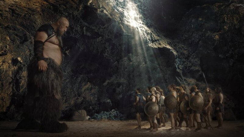 Dem einäugigen Riesen Polyphem zu entkommen war nur eine der Herausforderungen, die Odysseus auf seiner zehnjährigen Odyssee bewältigen musste. – Bild: ZDF und Holger Neuhäuser