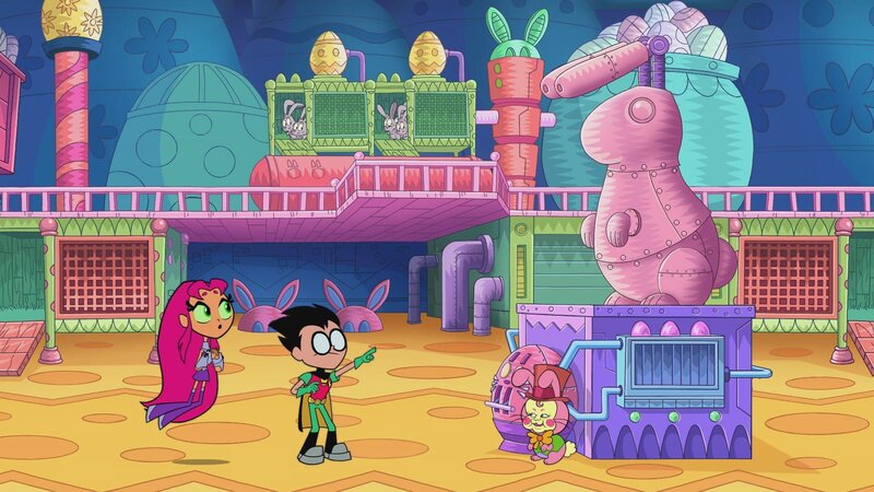 v.li.: Starfire, Robin, Easter Bunny – Bild: Warner Bros. Entertainment Inc.