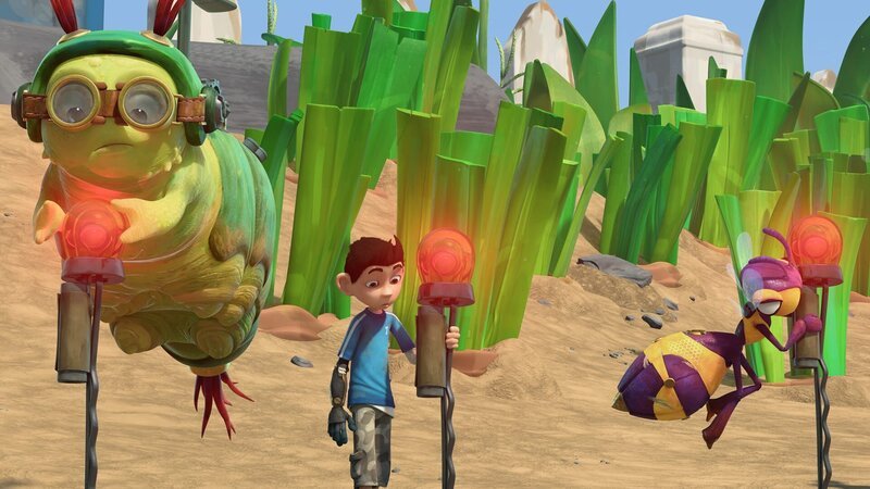 Die Insectibles stellen ein Abwehrsystem auf. – Bild: KiKA/​One Animation PTE LTD.