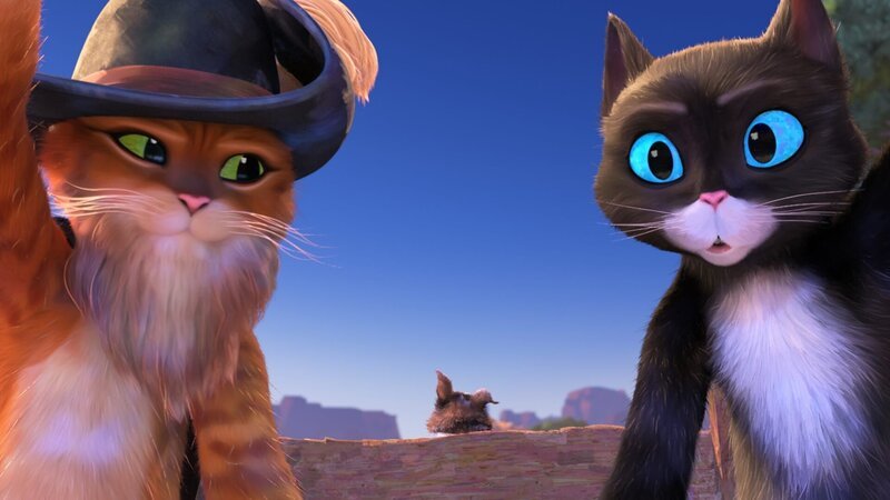 l-r: Puss in Boots (Antonio Banderas), Perrito (Harvey Guillén) – Bild: ORF/Universal l-r: Puss in Boots (Antonio Banderas), Perrito (Harvey Guillén) – Bild: ORF/Universal