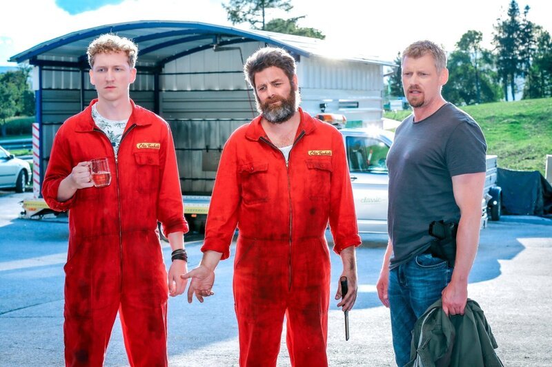v.li.: Walter Riedl (Christoph Thim), Oliver „Öli“ Michelberger (Heinz Arthur Boltuch), Max Herzog (Martin Gruber) – Bild: ORF/​Satel Film/​Stefan Haring