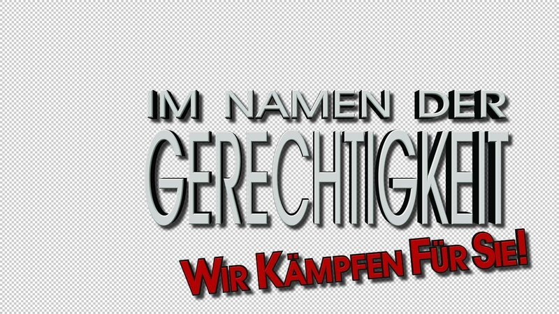 Im Namen der Gerechtigkeit – Wir kämpfen für Sie! – Logo – Bild: Dieses Bild darf ausschließlich nach Maßgabe der Allgemeinen Geschäftsbedingungen für die Presselounges der Sender der ProSiebenSat.1 Media SE (AGB) genutzt werden. Die in den AGB festgesetzten Rechteeinschränkungen sind unbedingt  …
