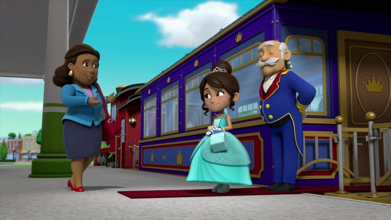 L-R: Mayor Goodway, Chickaletta, Princess of Barkingburg, Earl of Barkingburg – Bild: ViacomCBS