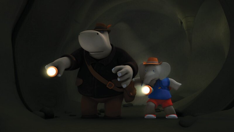 Heldopotamus und Badou suchen nach dem Stern-Stein. – Bild: KiKA/​Nelvana Limited