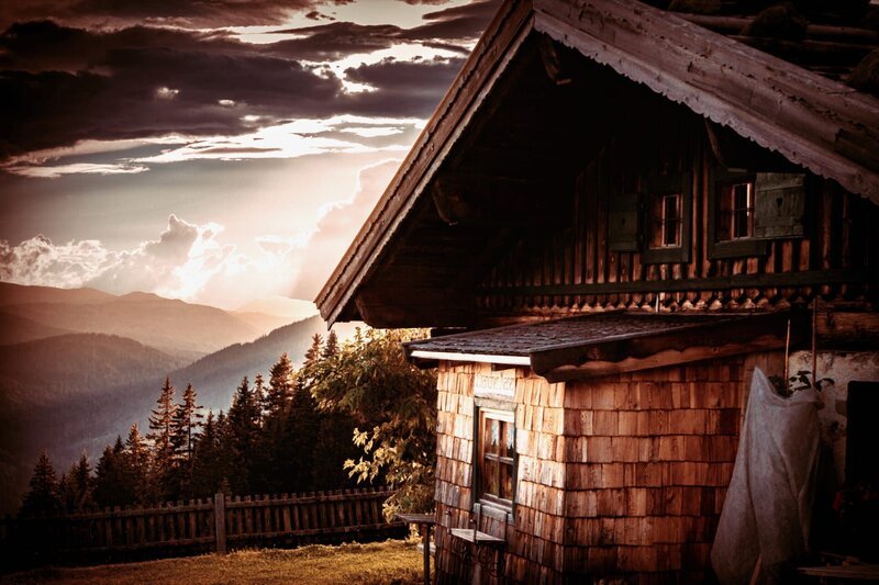 Sonnenuntergang auf der Brandner Kaser Hütte – Bild: Manuel Seeger