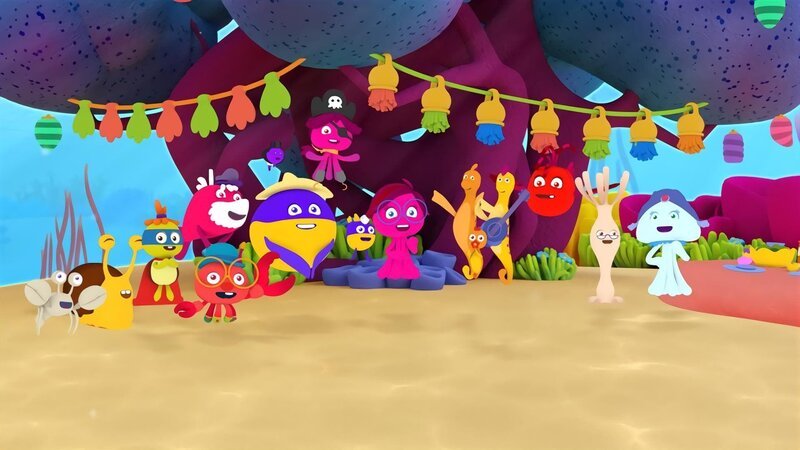 Überraschung! Alle feiern Jellies und Wums Geburtstag. – Bild: KiKA/​Bigchild Entertainment