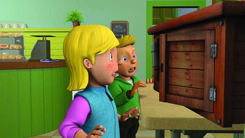 Ohje! Das Meerschweinchen ist aus seinem Stall entflohen. – Bild: KiKA/​2011 Prism Art & Design Limited