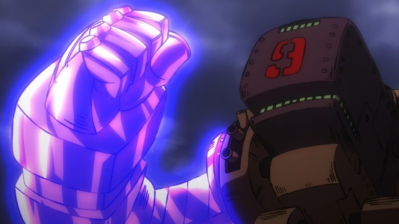 Catapult – nachdem er von Bullet in einen riesigen grauen humanoiden Roboter verwandelt wurde – Bild: Eiichiro Oda/​2019 „One Piece“ production committee