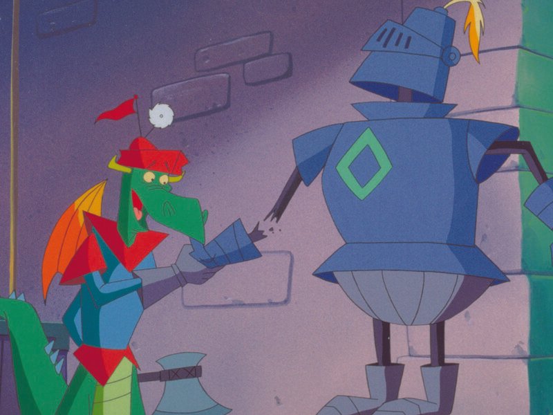 Bis auf den heutigen Tag wird davon ausgegangen, dass König Artus und seine Ritter der Tafelrunde Menschen waren, doch weit gefehlt!. Denn sie alle waren Drachen! – Bild: Nelvana Limited / Ellipse Animation S.N.C. Bis auf den heutigen Tag wird davon ausgegangen, dass König Artus und seine Ritter der Tafelrunde Menschen waren, doch weit gefehlt!. Denn sie alle waren Drachen! – Bild: Nelvana Limited / Ellipse Animation S.N.C.