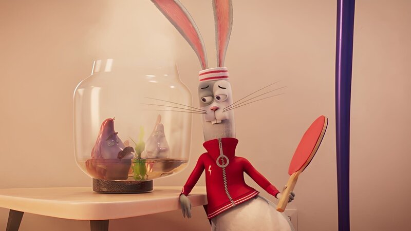 In der Wohnung der Fische Fred und Frieda ist es so heiß, dass das Wasser aus ihrem Aquarium verdunstet ist. – Bild: KiKA/​KiKA