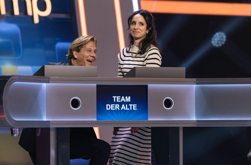 Die Kandidat:innen des Teams „Der Alte“: Schauspieler Thomas Heinze (l.) und Schauspielerin Stephanie Stumph (r.). – Bild: ARD/​Uwe Ernst