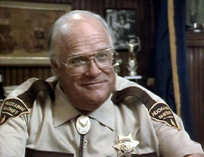 Sheriff Ten Eyck (David Huddleston) ist für die Identifikation eines Unfallopfers, das in Huckabee gefunden worden ist, verantwortlich. – Bild: Warner TV Serie
