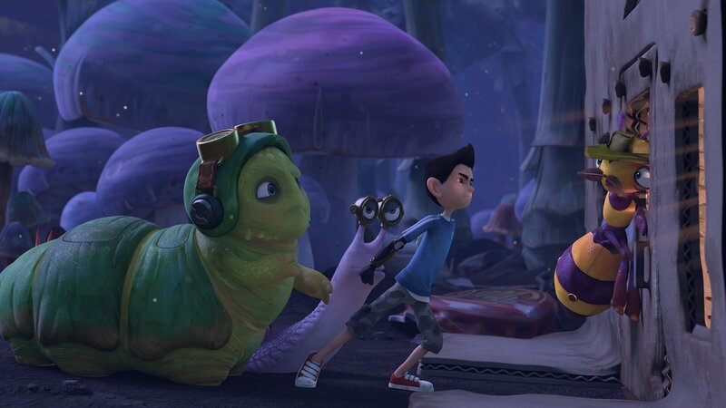 Zak, Syd und Chowser verfolgen Willow. – Bild: KiKA/​One Animation PTE LTD.