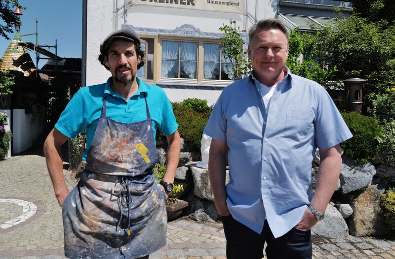 Axel Bulthaupt mit dem berühmten Lüftlmaler Bernhard Rieger – Bild: MDR