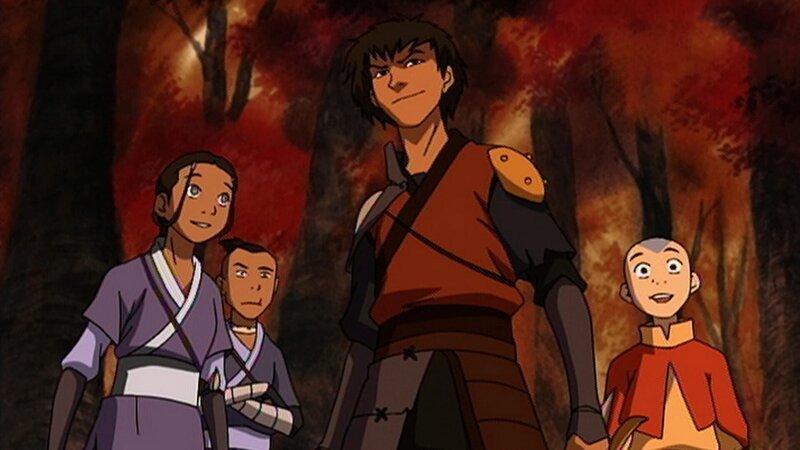 L-R: Katara, Sokka, Jet, Aang – Bild: Nicktoons L-R: Katara, Sokka, Jet, Aang – Bild: Nicktoons