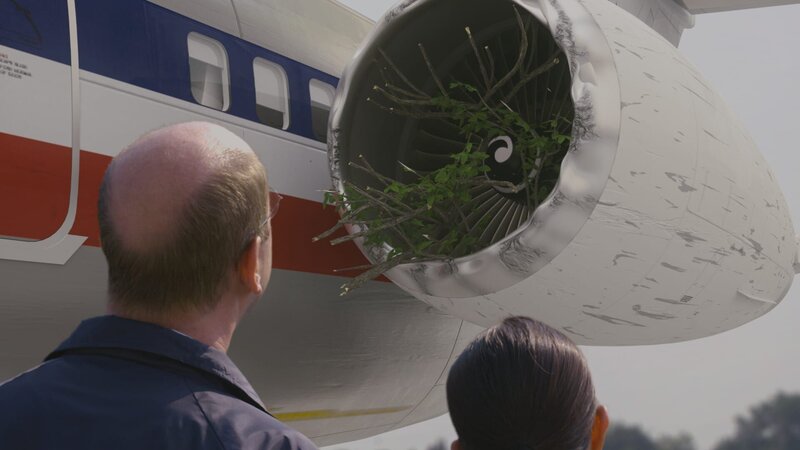 REENACTMENT – NTSB investigators discover that American Airlines 1572 suffered a tree strike causing both its engines to fail on final approach. – Bild: National Geographic