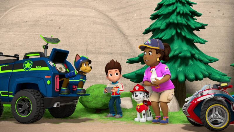 L-R: Chase, Ryder, Marshall, Mayor Goodway, Chickaletta – Bild: ViacomCBS