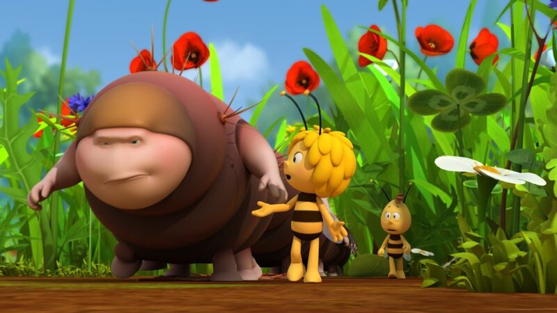 Maja will den Raupen den Weg zur Eiche zeigen. – Bild: ZDF/​Studio100 Animation