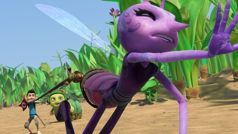 Zak schnappt sich Lidia und versucht sie zu stoppen. – Bild: KiKA/​One Animation PTE LTD.