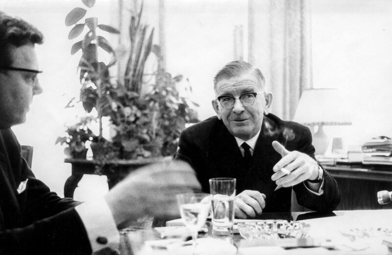 Leopold Figl, 27. Jänner 1965. – Bild: ZDF und ORF/​Historisches Archiv ORF/​Franz Gittenberger