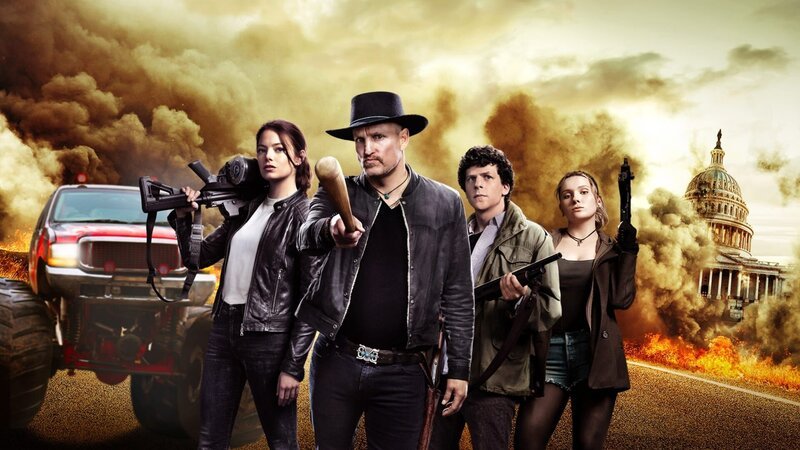 Emma Stone (Wichita), Woody Harrelson (Tallahassee), Jesse Eisenberg (Columbus), Abigail Breslin (Little Rock). – Bild: ORF/​Sony Pictures