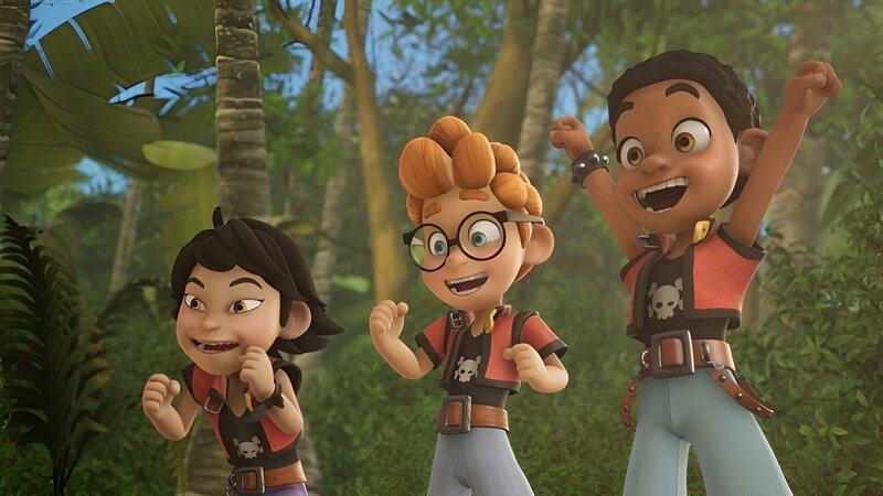 Die Sardinen haben es geschafft: Ihr Käpt’n Raubein hat Mut gefasst und wird im Duell gegen Käpt’n Flint antreten. – Bild: ZDF/​Method Animation/​Mediawan kids & family