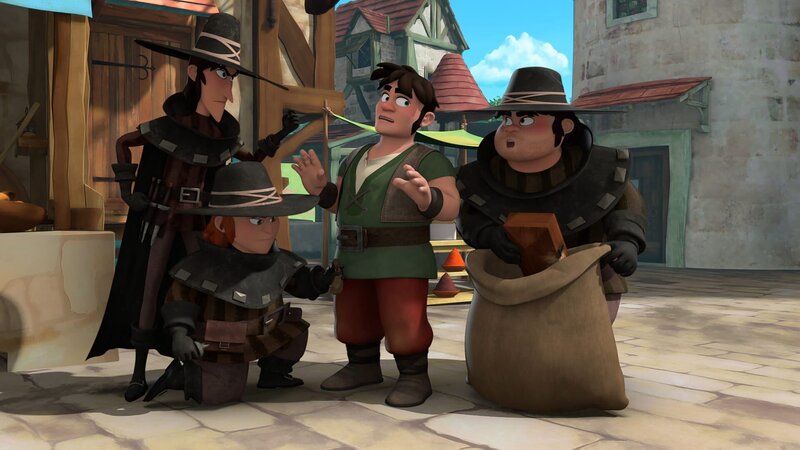 Die Räuber überfallen das Dorf und nehmen mit, was sie tragen können. – Bild: ZDF