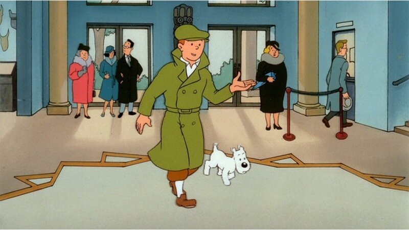 Tim und Struppi ermitteln in einem Museum für Völkerkunde wegen eines Diebstahls. – Bild: Ellipsanime/​France 3/​M6/​Nelvana