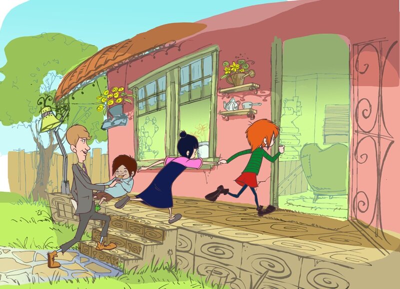 Gloria, Millicent, Beat und Rodney auf dem Weg in ein neues Abenteuer. – Bild: Fix&Foxi