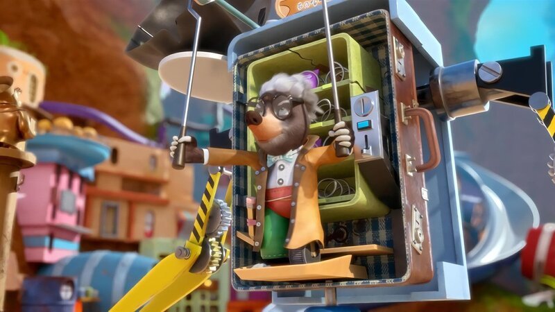 Dottys Onkel Mischmasch hat mal wieder eine aberwitzige Maschine erfunden, bei der man nur hoffen kann, dass sie so funktioniert, wie sie soll. – Bild: ZDF/​2022 Jetpack Distribution Ltd/​ZDF Enterprises