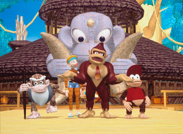 Donkey Kong ist ein herzensguter Affe, der keiner Fliege etwas zu Leide tut. Es sei denn, jemand bedroht seine Freunde. Dann wird der sonst gutmütige Donkey zu einem äußerst ungemütlichen Zeitgenossen. – Bild: Nintendo /​ Nelvana Limited