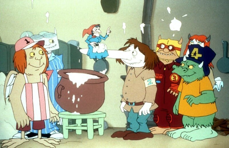 Die sieben Monster sollen Teamarbeit lernen. – Bild: Super RTL