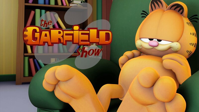 Garfield ist ein fetter fauler Kater, der gerne frisst und schläft. Seine Hobbies: Fernsehen und seinen Besitzer Jon oder Hund Odie ärgern! – Bild: HR/​DARGAUD MEDIA